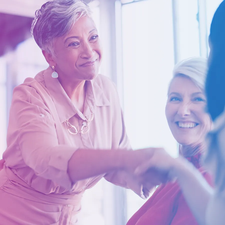 Leadership group work focused on feedback, self-awareness, and growth